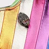 UK Luxury Kurt Geiger Eagle Head Rainbow Contrast Heart shaped Women Bag Spliced Bird Cross border Foreign style handbag