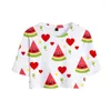 Women's T Shirts Print Fruits Watermelon Girls Womens Fashion 3D T-shirt Exposed Navel Short Seelve T-Shirts Summer Soft Casual Tees