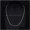 Chains 18K Gold Plated Box And 925 Sterling Sier Choker Necklaces For Women Men S Fashion Jewelry 16 18 20 22 24 Inches Drop Deliver Dhuqq