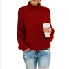 Женские свитера 2023 Basic Turtleneck Женщины Осень Зимние Вершины моды пуловер.