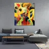 Modern Abstract Canvas Art Small Composition I Franz Marc Handmade Oil Painting Contemporary Wall Decor