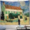 Tapestries Dome Cameras Star Moon Night Van Gogh Painting Wall Hanging Living Room Decoration Wall Hanging Tapestry Yoga Mat Rug Home Decor Blanket