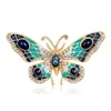 Pins Brooches 2021 Mti Color Enamel Ainmal For Women Peacock Bee Butterfly Hedgehog Owl Flamingo Parrot Crystal Brooch Pins Fashion Dhnix