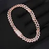 Designer Jewelry Cheap Price 8mm Rose Gold Plated 925 Sterling Silver 1 Row VVS Moissanite Diamond Iced Out Cuban Link Bracelet For Men Women