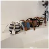 designer girls handbags European and American lattice mini one shoulder bags children checkered cowboy draw rope bucket bag F1727