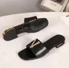 Designer Slippers Women Slippers Fashion Luxury Floral Slippers Leather Rubber Flat Sandals Summer Slippers