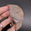 Последние мужские часы хип -хопа в 2023 году Большой алмазной рамки высшего качества громкого розового золота Shiny Watch Cz Diamonds