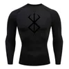 Men's T-Shirts Compression Shirt Men's Running TShirt Sun Protection Second Skin Long Sleeve Gym Sweat Sports Top Black Workout Sportswear 4XL J230705