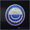 Arts et artisanat 2024 Donald Trump Coin Président Terme Artisanat commémoratif Keep America Great Metal Badge Drop Delivery Home Garden Dhdlh