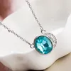 Pendant Necklaces NL-00482 Green Austrian Crystal Necklace For Women Silver Plated Jewelry Accessories Birthday Gift Girlfriend