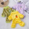 Dog Apparel Cozy Pet Pajamas Elastic Cuffs Dress Up Windproof Puppy Cat Four-legged Clothing