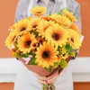 Decorative Flowers Fleurs Artificielles Fake Sunflower Home Room Bedroom Decoration Zijde Bloemen Silk Artificial Flower