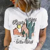 T-shirts pour femmes Keepin It Wild In The West T-Shirt Femmes Western Hippie Boho Voyage Chemise À Manches Courtes Vêtements Vintage