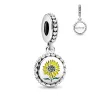 Argento 925 per gioielli con ciondoli pandora Bracciale Nuovo europeo MY Pet Dog Cat Forget Me Not Flower