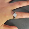 Avec des pierres latérales en argent sterling 925 véritable Bella Ring Ouverture réglable Natural Moonstone Vintage Twilight Jewelry 230704