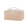 Cosmetic Bags Travel Toiletry Bag Great Capacity Double Zippers Storage Pouch Faux Leather Makeup Brush Lipstick Tool