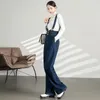 Jeansy damskie Vintage Denim Kombinezony Spodnie damskie Letnie szelki Koreański styl Luźne kombinezony z szerokimi nogawkami Fala Casual Wszystko dopasowane