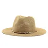 Mannen en Vrouwen Zon Bescherming Strooien Hoed Panama Stijl Zonnehoed Zomer Outdoor Reizen Anti-Uv Strand Cap Grote rand Visserspet