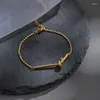 Cazibe bilezikler zj tasarlanmış zarif altın gümüş renk sokak tarzı düğümlü boncuklu zincir bileklik paslanmaz çelik ifade bileklik hediye