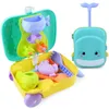 Sand Play Water Fun Summer Beach Toys for Kids Luggage Toy Kit Bucket Pit Tool Outdoor Children Boy Girl Gifts 230705