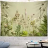 Gobeliny kamery kopułowe prostocie kwiaty gobelin zielone rośliny Wiszące naturalne piękne domowe sypialnia w stylu artysty