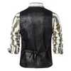 Men's Vests Fashion Vneck Suede Vest Casual Singlebreasted Business Suit Men Sleeveless Jacket Waistcoat 230705