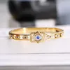 Luxury Brand Gold Evil Eye Bangle Bracelet Titanium Steel Jewelry for Women Gift