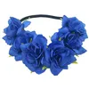 Bohemian Faux Rose Stirnband Blumenkronhaarband Accessoires Frauen Mädchen Braut Braut Brautkranz Blumen Hochzeit Kopfschmuck Kranz Girlande Hy0434