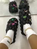 Hip Sandals Women Summer Bubble Slides with Diy Charms Couples Solid Non-slip Massage Slippers Creative Funny Flat Sandals 230417