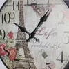 Wall Clocks Clock Eiffel Tower Retro Style Motif: Paris France 30.5 Cm