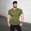 Herren T-Shirts 2022 Sommer Sport T-shirt Männer Fitness Bodybuilding Hemd Strumpfhosen Kurzarm t-shirt Männer T Tops Baumwolle ONeck gyms T-shirt J230705