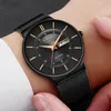 Autres montres Watch masculin Lige Top Luxury Imperproof Ultra Thin Date Watch Men's Steel Band Leisure Quartz Watch Men's Sports Watch 230704