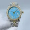Diamond Watch Mens Automatic Mechanical Watches Waterproof 41mm Sapphire Women Business Wristwatch With Diamond-studded Steel Bracelet Montre de Luxe