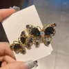 Hair Clips Full Crystals Butterfly Pin Side Clip Women Styling Accessories For Thin Korean-Style Headdress