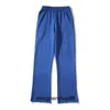 Sweats à capuche pour hommes Sweats Hellstar Studios Blue Retro Mud Print Distressed Sports Casual Pants Bell-bottoms