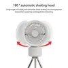 Ceiling Lights 4000mAh Lighting Table Fan Remote Control Rechargeable 4-speed Wind 180 Automatic Head Shaking With Bracket For Home Office