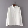 Women's Plus Size TShirt Clothing Blouses Shirts Spring Fashion Casual Long Sleeve Jacquard Cotton OL White Tops Chemise Femme 230705