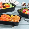 Lunchlådor 10 st engångsmatlåda med lock förtjockad förseglad livsmedelsklassad PP-plastmaterial bekväm lunchlåda takeaway förpackningslåda 230704