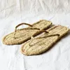 Slippers VXO HandWoven Straw Sandals Hemp Slipper And Men Summer Rattan 230704