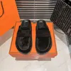 Designer Oran Flat Slippers Fashion Scuffs Leather Slide Favourite Beach Sandals Casual Shoes Clogs Women Sandal With original box
