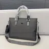 Роскошные портфель Men Business Bag Сумки дизайнерские сумки для ноутбука Zipper Messenger Totes Многофункциональная сумочка черная