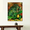 Abstract Landscape Oil Painting on Canvas Boar and Sow (wild Boars) Franz Marc Artwork Contemporary Wall Decor