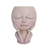 Вазы девушки лицом к головным цветочным плантаторам Succent Plant Container Pot Figure Decor Decor Nordic Tabletop Ornament H5 2205271732768 Drop Dhuww