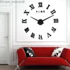 Wandklokken 3D Real Big Wall Clock Rushed Mirror Wall Sticker Diy Living Room Home Decor Fashion Watches Arrival Quartz Large Wall Clocks 6 Y200109 Z230706