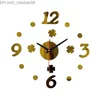 Relógios de parede Relógios de parede 3d Acrílico Relógio de Quartzo Promoção Diy Digital Presente Engraçado Produtos Artesanais Sala de Estar Atacado Z230705