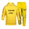 Men's Hoodies Custom LOGO Casual Clothing Hoodie Sets Men Tracksuit Sportswear Sweatshirt Sweatpants Suit