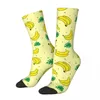 Chaussettes Homme Fruits Banane Jaune Motif Hommes Femmes Coupe Vent Nouveauté Printemps Été Automne Hiver Bas Cadeau