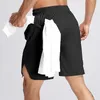 Men's Shorts Summer Fitness Sports Leisure Solid Black Short Male Swim Trunks Five-Point Pants Drawstring Wide Stretch Panties