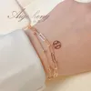 Aigesheng smycken anpassade armband 18K äkta guld massivt guld armband Fancy kvinnor smycken