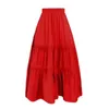 Dambadkläder Dam 2023 hel baddräkt koreansk stil på våtservetter barm Ett stycke Simulering blomtryck baddräkt Princess Röd kjol